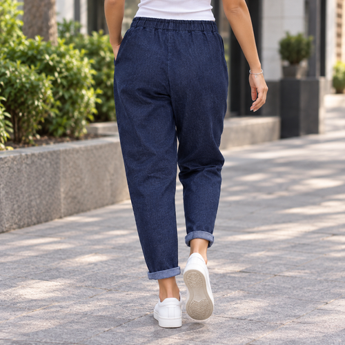 JEANS JOGGER ΜΕ ΚΟΡΔΟΝΙ