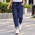 JEANS JOGGER ΜΕ ΚΟΡΔΟΝΙ