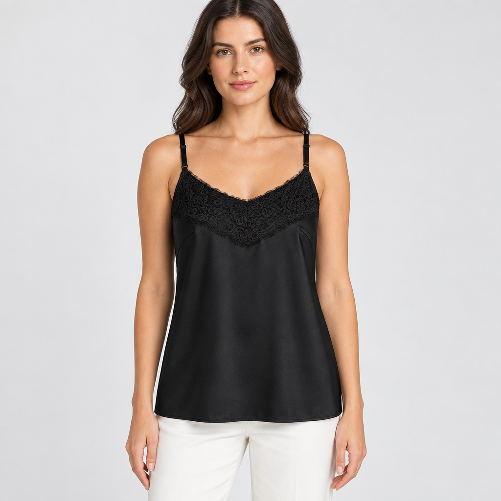 LINGERIE WITH V-NECK & LACE
