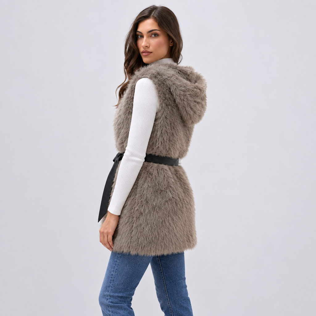 ΓΟΥΝΙΝΟ ΓΙΛΕΚΟ HOODED CHIC ΜΕ ΖΩΝΗ