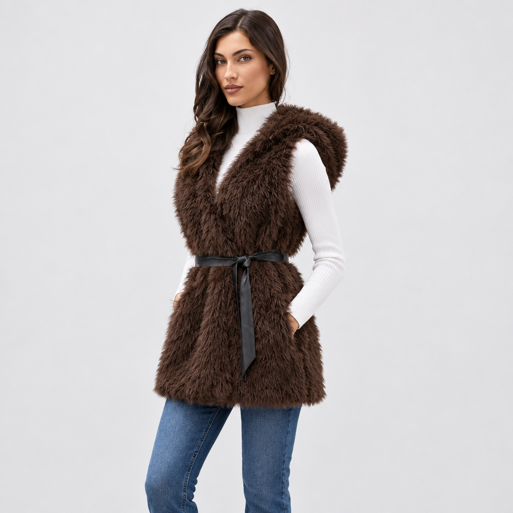 ΓΟΥΝΙΝΟ ΓΙΛΕΚΟ HOODED CHIC ΜΕ ΖΩΝΗ