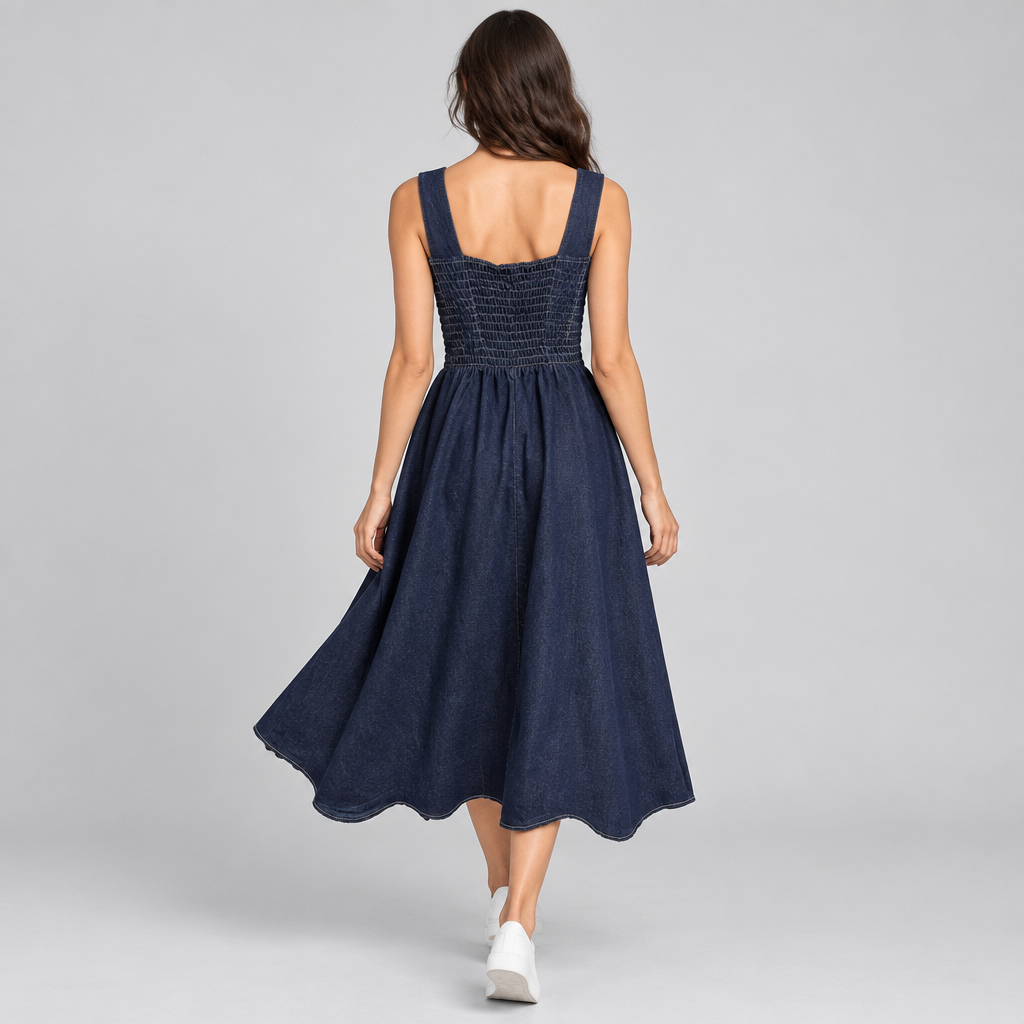 JEAN ΦΟΡΕΜΑ MIDI FIT & FLARE