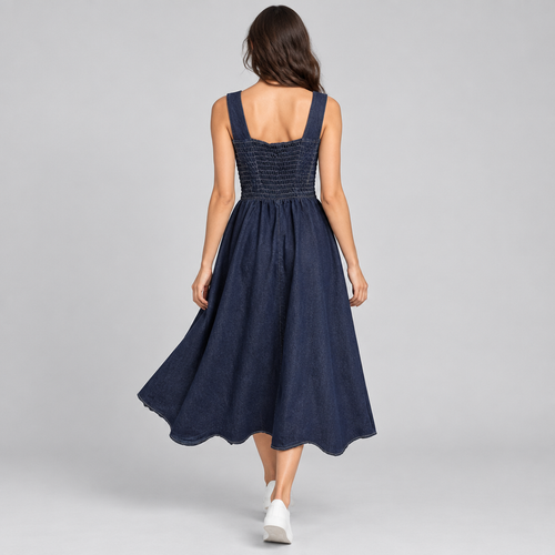 JEAN ΦΟΡΕΜΑ MIDI FIT & FLARE