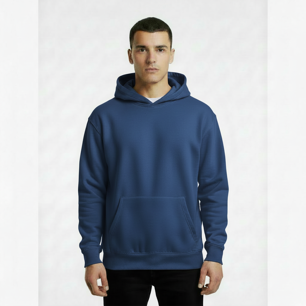 Φωτογραφία με hoodie στο χρώμα #3E4D98, τετράγωνη 1:1